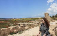 Paphos archeological park in spring