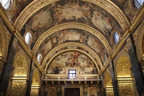 Baroque interior of St John's Co-Cathedral Valletta