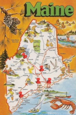 Maine road trip itinerary map